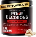 Life Happns Pour Lēmumi Aknu veselības papildinājums ar piena dagli, B6 vitamīns, Elektrolīti - Atbalsta hidratācija un atgūšana, 60 kapsulas