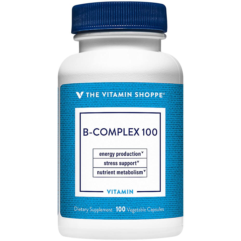 Vitamīnu veikals B Complex 100 – atbalsta enerģijas ražošanu, nervu sistēmas funkcijas un uzturvielu metabolisms – lielisks avots B1, B2, B6, B12, Niacin, Folic Acid & Biotin (100 Veggie Caps)