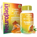 Neirobions Turmeric Curcumin 650 mg Augu papildinājums antioksidantu atbalstam, augsta absorbcija Ultra potenta turmerika papildinājums Multivitamīnu komplekss ar B12, 40 kapsulām