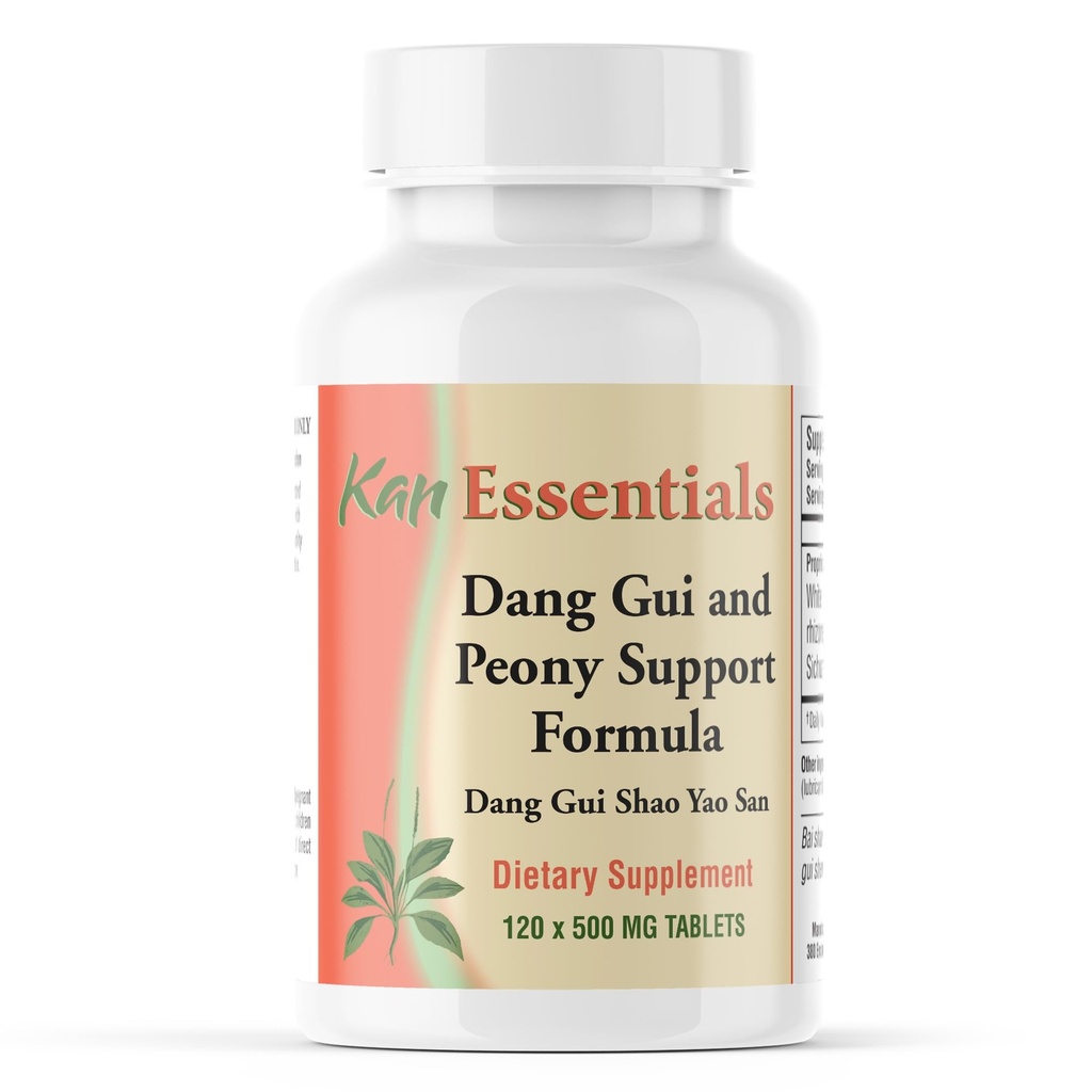 Kan Herb Essentials Dang Gui un Peony atbalsts – Tradicionālā ķīniešu herbal Blend suņiem un kaķiem, lai atbalstītu ādas veselību, gremošanas, Mood, un šķidruma līdzsvars, Herbal papildinājums mājdzīvniekiem, 120 tabletes