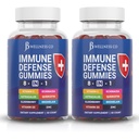 8 in 1 Imūnās aizsardzības pastiprinātājs Gumijas ar Astragalus Root, vitamīns C un cinks, vitamīns D3, plūškoka un Quercetin (2 iepakojumā)