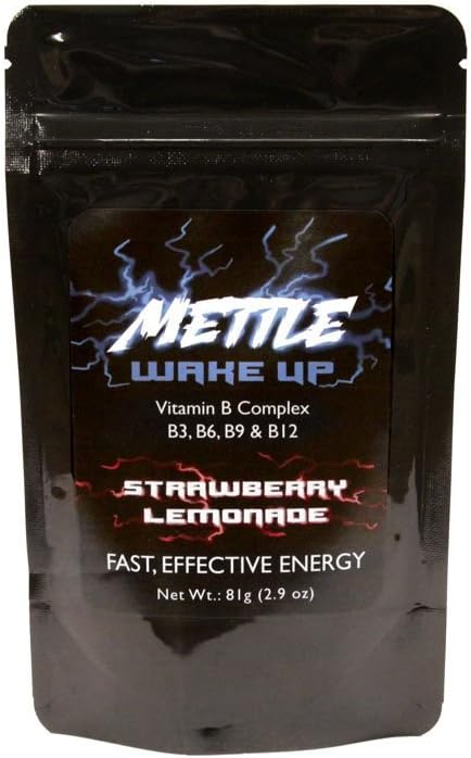 Enerģijas Dzēriens Pulveris - 25 Kalpojumi - bez cukura - 200mg Kofeīns - Maltītes Enerģijas Dzēriens Mix (Zemeņu Lemonāde)