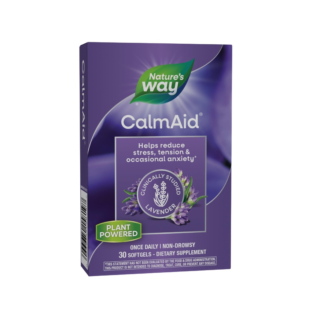 Dabas ceļš CalmAid, palīdz pārvaldīt stresa un spriedzes *, klīniski studējis Lavender, Ne-Drowsy, 30 Softgels