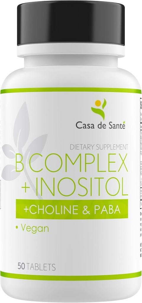 Casa de Sante Zems FODMAP vitamīns B-100 komplekss + inozitols + holīns un PABA, vegans