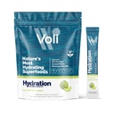 Voli Elektrolīti Pulvera paciņas Nav pievienots Cukurs Elektrolītu Dzēriens Maisījums Hidratizācijai - Keto & Gavējot Draudzīgi, Dabas Superfoods & Minerals -- Honeydew, 15-Count