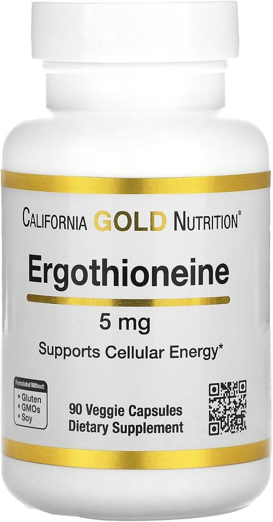 California Gold Nutrition Ergotioneine, 5 mg, 90 Veggie kapsulas