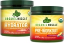 Organic Muscle Bundle - pirmsstrādāšanas pulveris enerģijai (Lemon Berry) + atjaunotājs hidrācijai (Watermelon) - USDA Sertificēts Organic