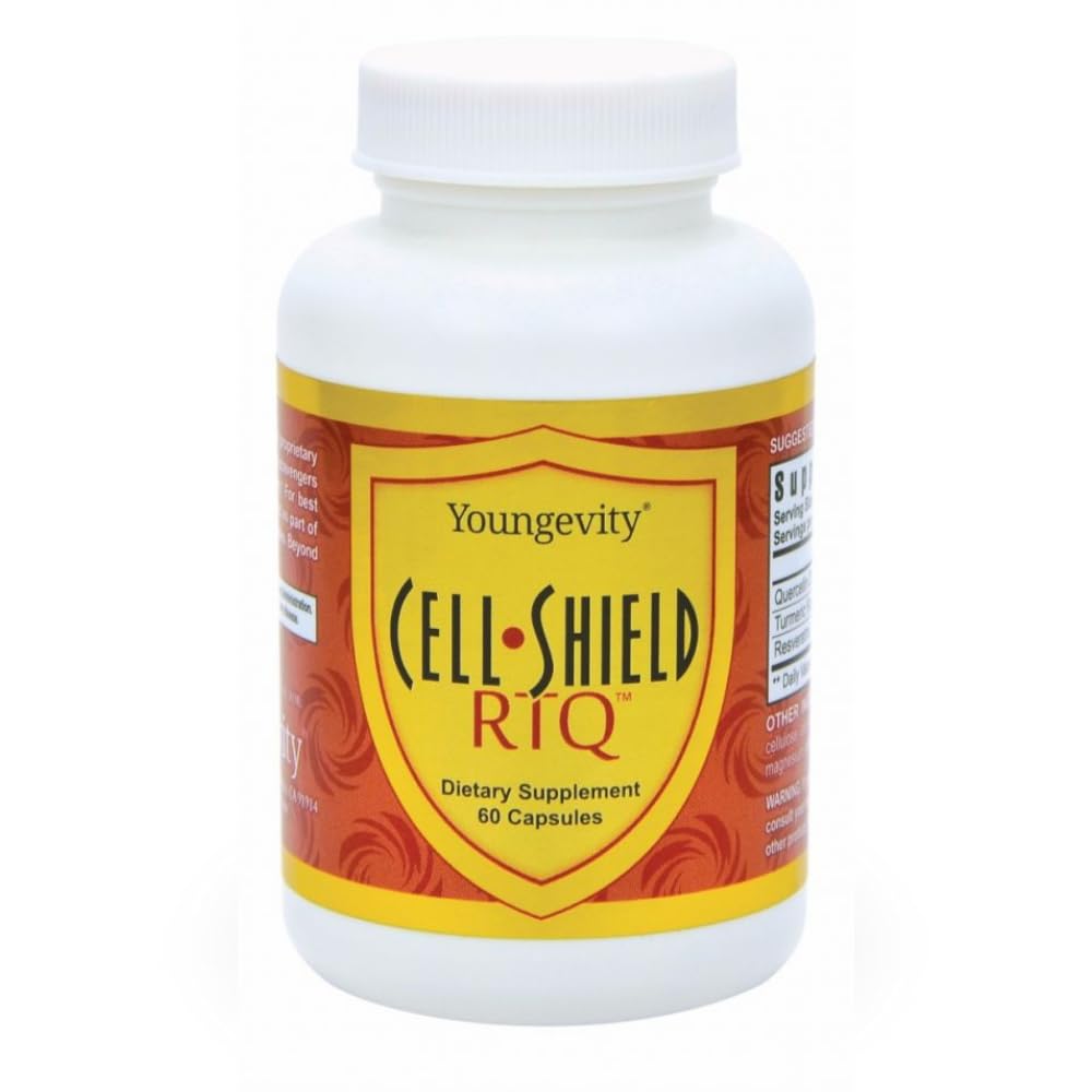 Youngevity Cell Shield RTQTM - kurkumaīns (95 % Circuminoids), kvercetīns, Japānas mezgls - ļoti biopieejams antioksidants Blend - 60 kapsulas