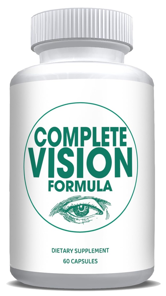 Pure Acu veselība Vitamīnu un minerālvielu piedevas pieaugušajiem      ) # 1 Complete Research Vision Formula w/Bilberry, Lutein, Zeaxanthin, Lycopene, Resveratrol ) Atbalsta acu celmu, Sausās acis 60 kapsulas
