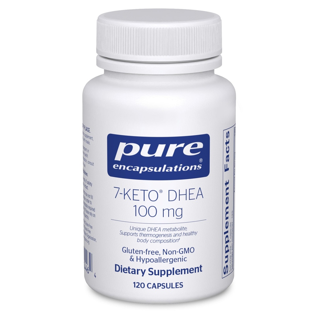 Tīra iekapsulācija 7-Keto DHEA 100 mg   ) Unikāls DHEA metabolīta papildinājums, lai atbalstītu thermogenesis un veselīgu ķermeņa sastāvu *     ) 120 kapsulas