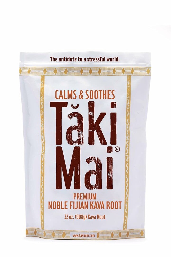 Taki Mai Noble Kava Kava Saknes Pulveris 32oz – Autentisks Tradicionālā Grind, Dabas Vakara Relaksācija, Atpūtas naktis un Calm Rituals, 100% Pure Noble Kava