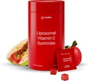 Liposomālais vitamīns C Gumijas pieaugušajiem - 500mg uz apkalpo - 60 Gumijas, augsta Absorbcija Vegan zems cukura C vitamīns Gummy, antioksidants, enerģija, un kolagēns Booster - zemeņu Guava Flavor