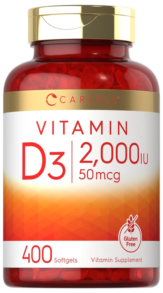 D3 vitamīns 2000IU Softgels - 400 grādos, bez GMO, bez glutēna formula - 50 μg