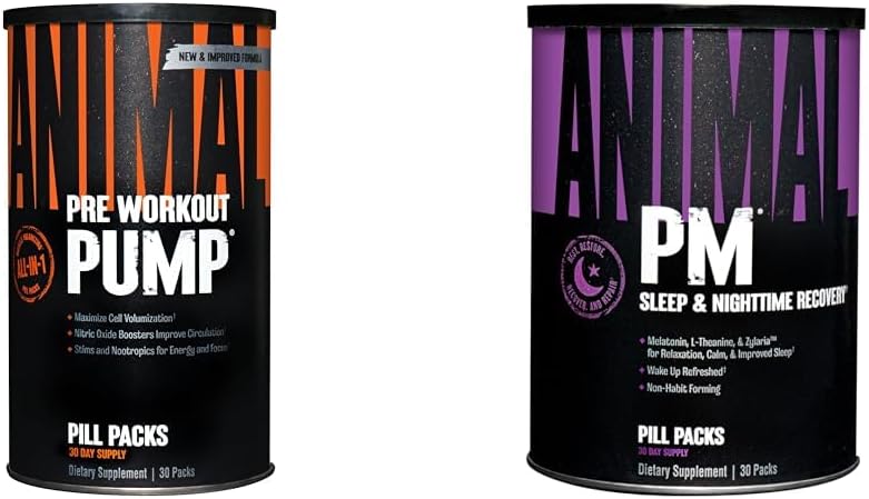 Dzīvnieku sūknis Preworkout PM nakts atgūšanas komplekss (30 Skaits)