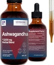 HERBANA RAŽOŠANAS Ashwagandha šķidruma pilieni ekstrakts - Muskuļu reģenerācija Tincture - Witania Somnifera pilieni - augsta potence