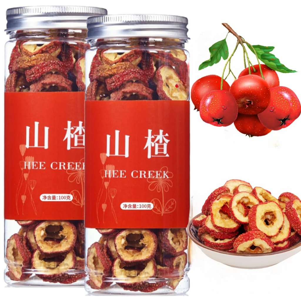 Hee Creek hawthorn ogu tēja; bezsēklu žāvētas Hawthorn šķēles 7.06oz / 200g Sun-Dried Hawthorn šķēles; tējas infūzija; dabiski žāvētas ogulāju šķēles;