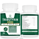 Tributirīna papildinājums - Butirātu prekursors Gut Barjeru atbalstam, Leaky Gut atbalsts, Digestion 60 Count