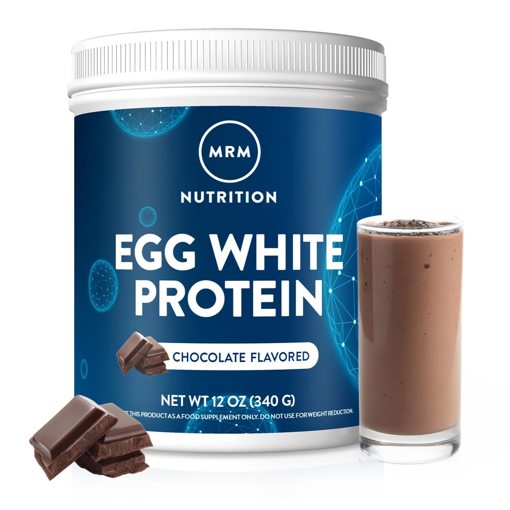 MRM Nutrition Olga Baltais proteīns -- Šokolāde aromatizēta - 23g Beztauku proteīns -- ar Gremošanas enzīmiem -- Augstākā bioloģiskā vērtība -- Klīniski pārbaudīta -- 10 Kalpo