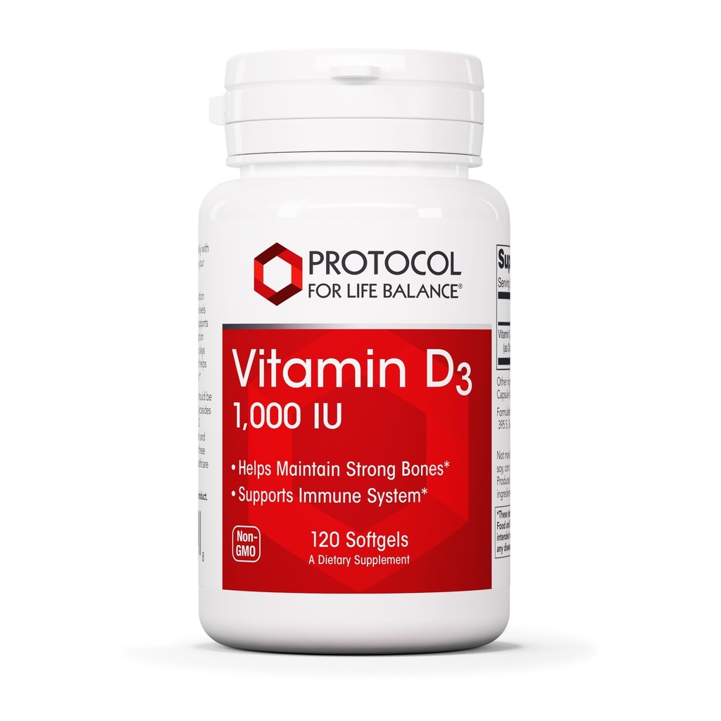 PROTOKOLS DZĪVES BILANCES D3 vitamīns 1 000 SV - Imūnsupporta spēcīgie kauli un zobi - 120 softgeli