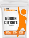 BulkSupplements.com Borona citrāts pulveris - Borona papildinājums vīriešiem un sievietēm, Pārtikas pakāpe - kaulu un locītavu atbalstam, 100mg uz apkalpojošo, 500g (1,1 lbs) (1. iepakojums)