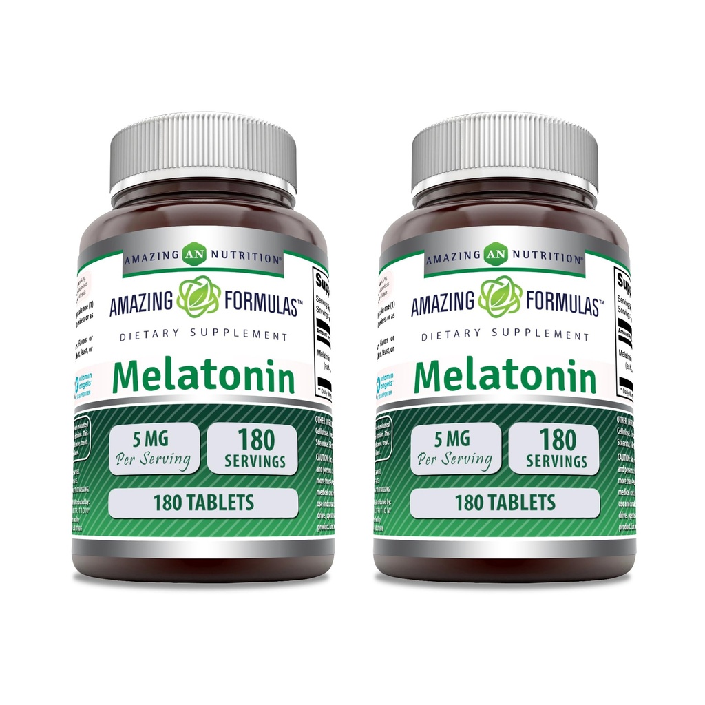 Apbrīnojami Formulas Melatonīna papildinājums 5 Mg Per Kalpošana 180 tabletes 