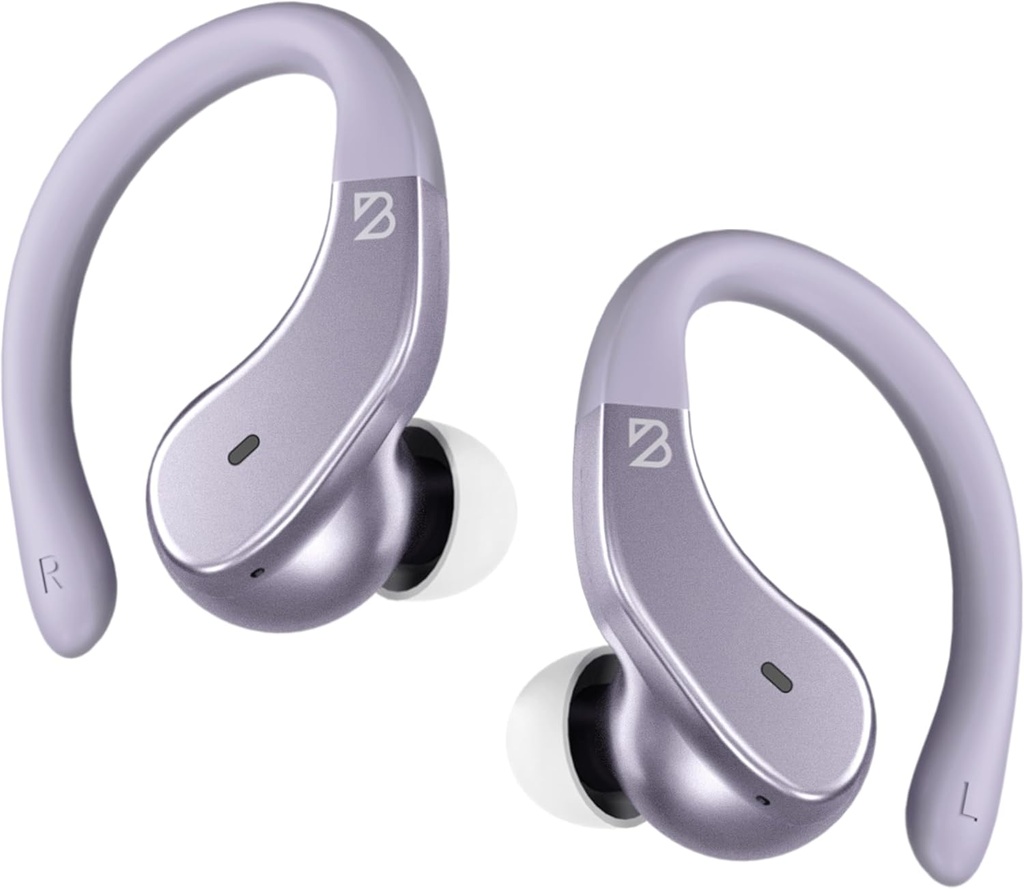 Back Bay Audio - Runner bezvadu austiņas Bluetooth austiņas sporta, āķis pār ausu Buds, dziļi Bass, Wrap apkārt austiņas ar ausu āķi skriešanai, Workout bezvadu austiņas vingrošanas