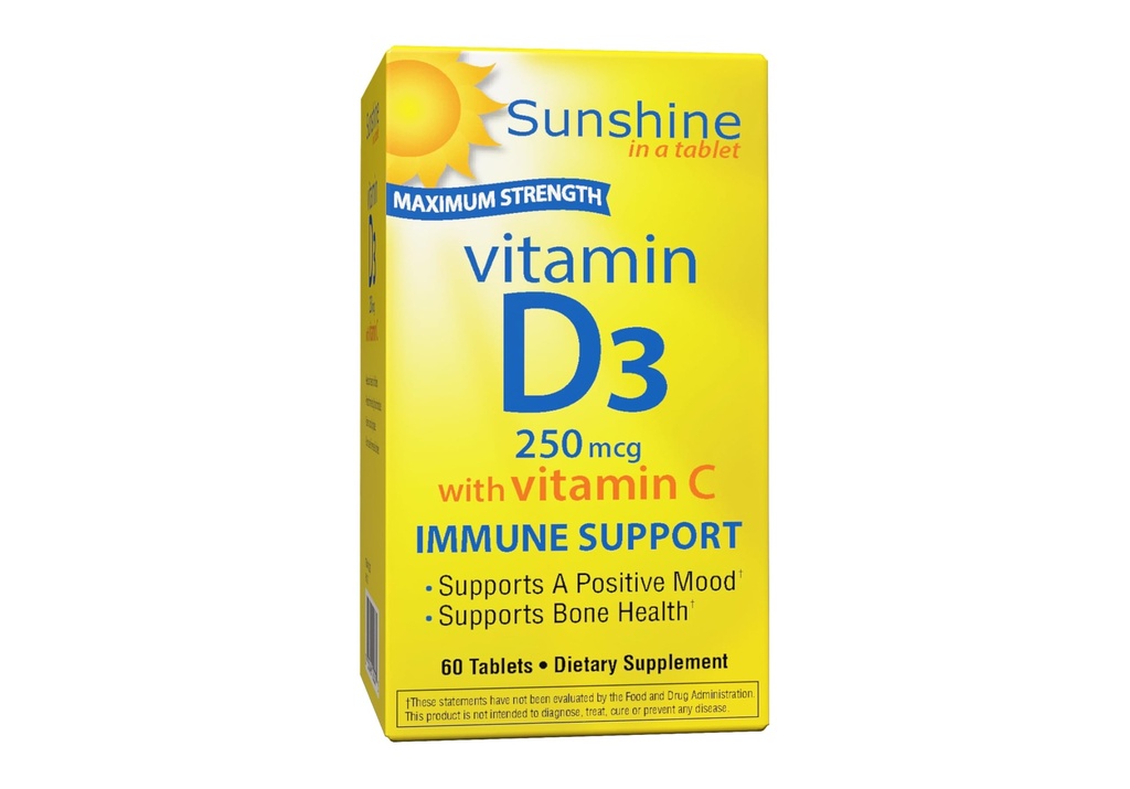 Sunshine D vitamīns 10 000 SV, Veseli un stipri kauli, 30 Kalpo