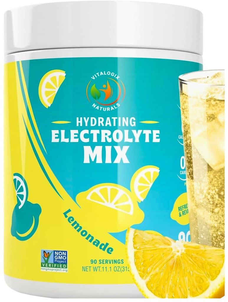 Elektrolītu pulveris – Nulles cukura citronu hidratācija Mix - 90 Kalpo - Keto, Vegan, lipekļa-free - - dabas Elektrolīti muskuļu reģenerācijai, enerģija un imūnās sistēmas atbalsts -- Elektrolītu Dzēriens sievietēm