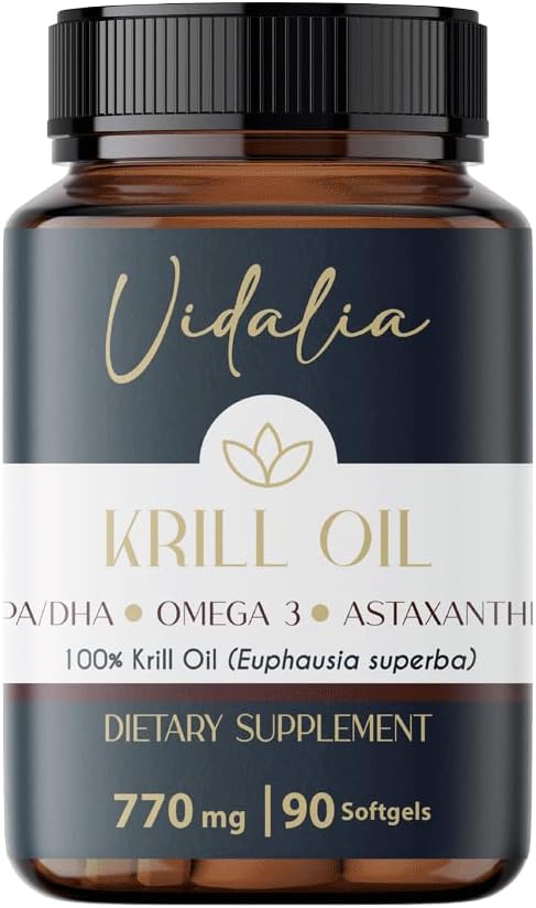 Vidalia Nodrošina spēcīgu omega 3 avotu, kas iegūts no Antarktikas krila eļļas, augstu PHOSPHOLIPIDS, holīna un ASTAXANTHIN saturu, piedāvājot augstāku biopieejamību. Bezmaksas smago metālu.