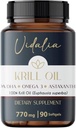 Vidalia Nodrošina spēcīgu omega 3 avotu, kas iegūts no Antarktikas krila eļļas, augstu PHOSPHOLIPIDS, holīna un ASTAXANTHIN saturu, piedāvājot augstāku biopieejamību. Bezmaksas smago metālu.
