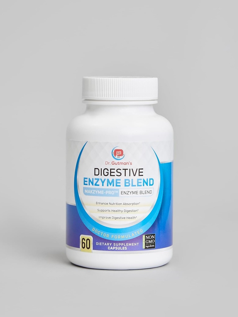 Dr. Gutman's Gremošanas enzīmi un probiotikas Synbiotics, 60 Veggie Caps - All-Natural Gremošanas Veselības Atbalsts ar Bromelain, Papain, Lipase, Lactase & Galactosidase Enhanded Nutrient Absorbcija