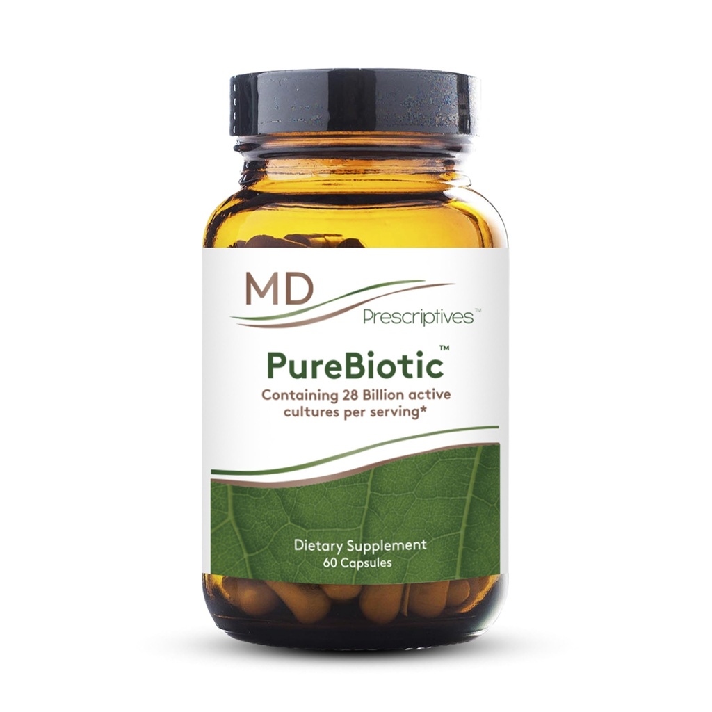 MD preskriptīvi - PureBiotic - probiotikas uztura papildinājums gremošanas un zarnu veselībai - 60 kapsulas