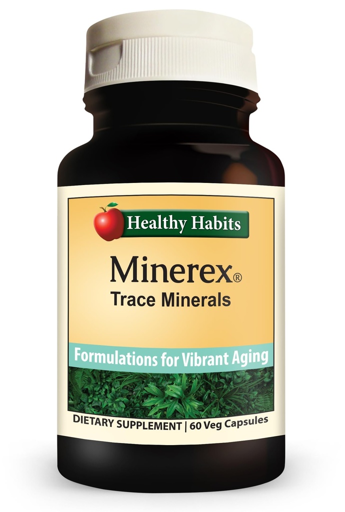 Veselīgas dzīvotnes MINEREX augstas potences pilnīga minerālu papildināšana ar Sentramin Plant un Sea Bed Minerals, kas iegūtas no Senonian Vegetate 60-Count
