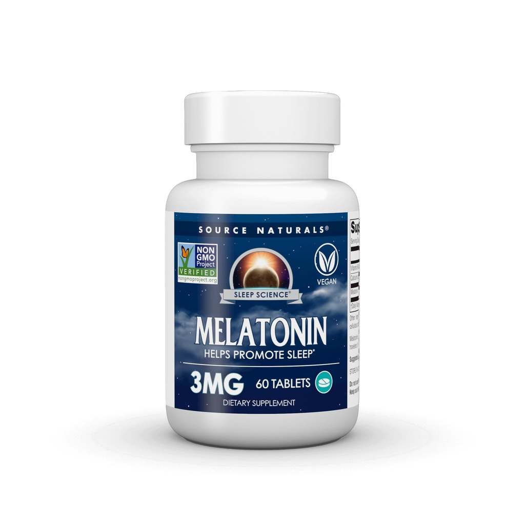 Avots Naturals Miega zinātne Melatonīns* 3 mg - 60 tabletes