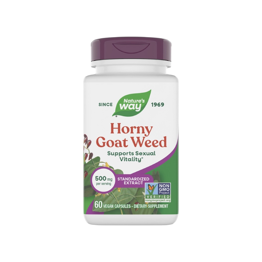 Dabas ceļš Horny Kaza nezāļu Premium ekstrakts Seksuālā Vitalitāte* Ne-GMO, Vegan, 60 Kapsulas