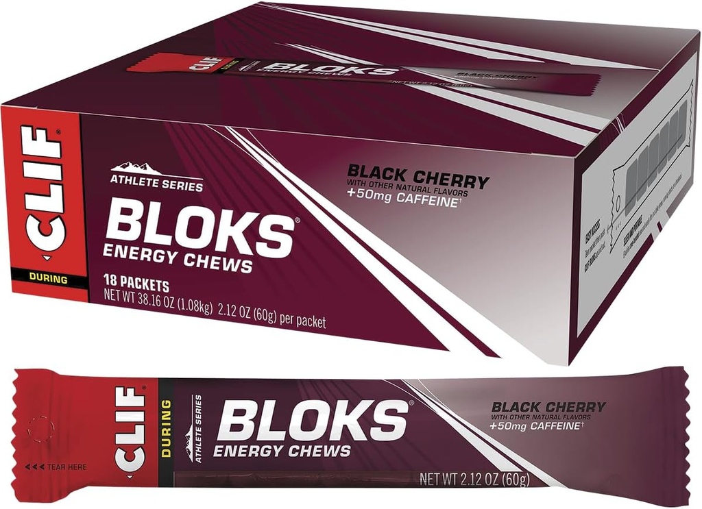 Clif Shot Bloks, Black Cherry, 2.12 oz (18. iepakojuma)