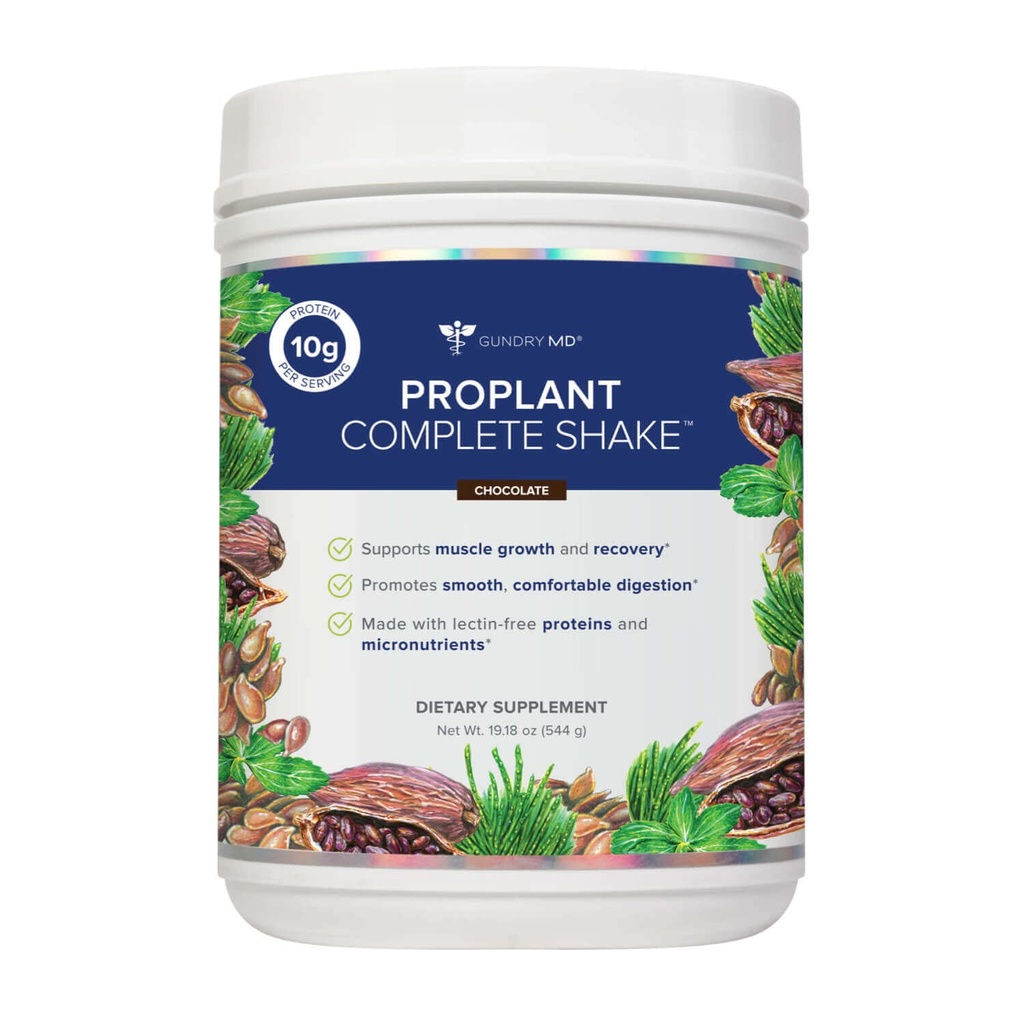 Gundry MD® Pro Plant Complete ShakeTM High-Fiber Plant Protein Blend, 20 Servējumi (šokolāde)