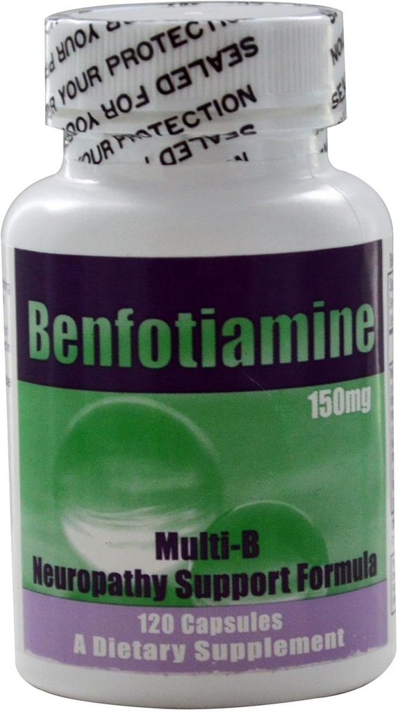Svaigi no ražotāja! Benfotiamīna multi-B neiropātija Papildforma 150 mg, 120 vāciņi - 3 iepakojumi