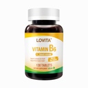 B6 vitamīns (piridoksīna hidrohlorīds) 80 mg, Izlaišana ar laiku, 8 stundu ilgs, atbalsts Kardiovaskulārā un nervu veselība, 130 Vegan tabletes