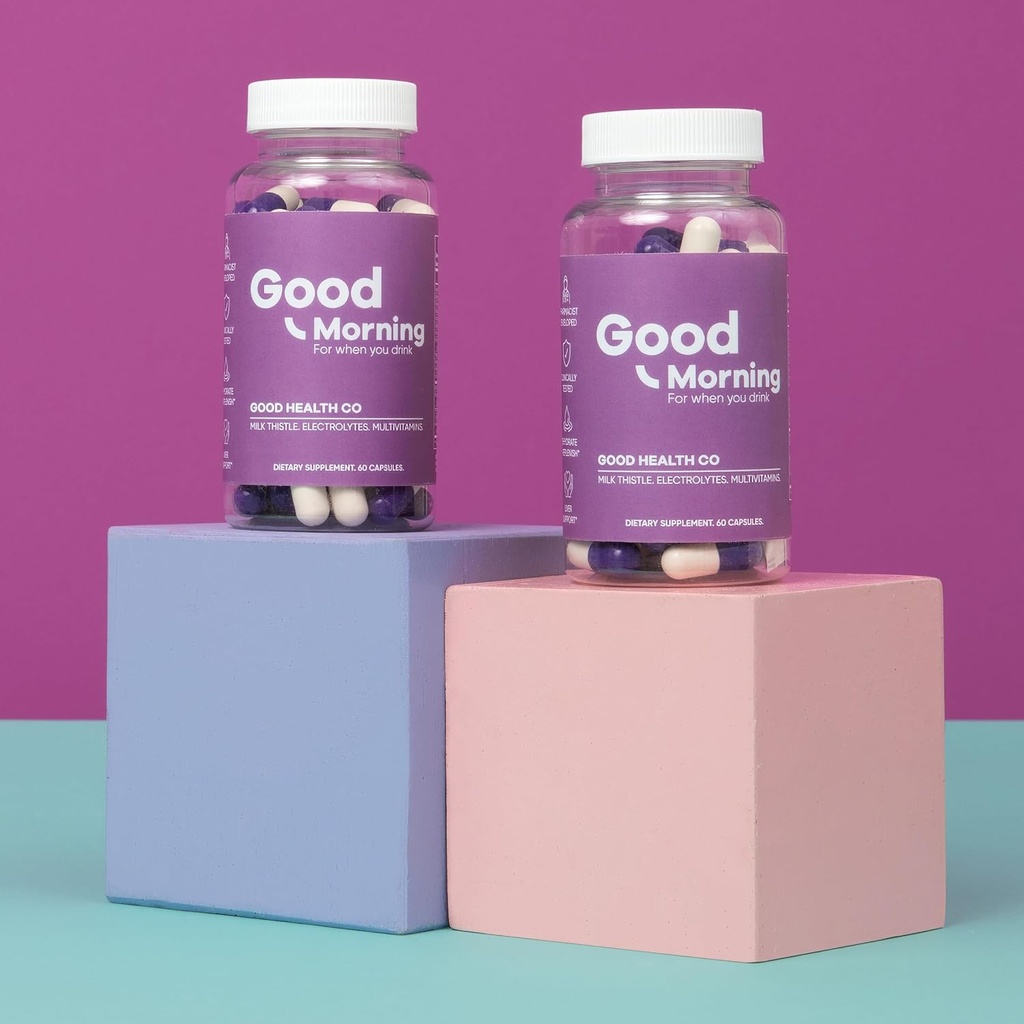 Labs rīts Atveseļošanas tabletes [2 Pack Hangover Kit] Klīniski pārbaudīts pēc Alkohola Palīgs] Dzeramais Reljef + Aknu Detox ar elektrolīti, Piena Thattle + DHM. Priekā!