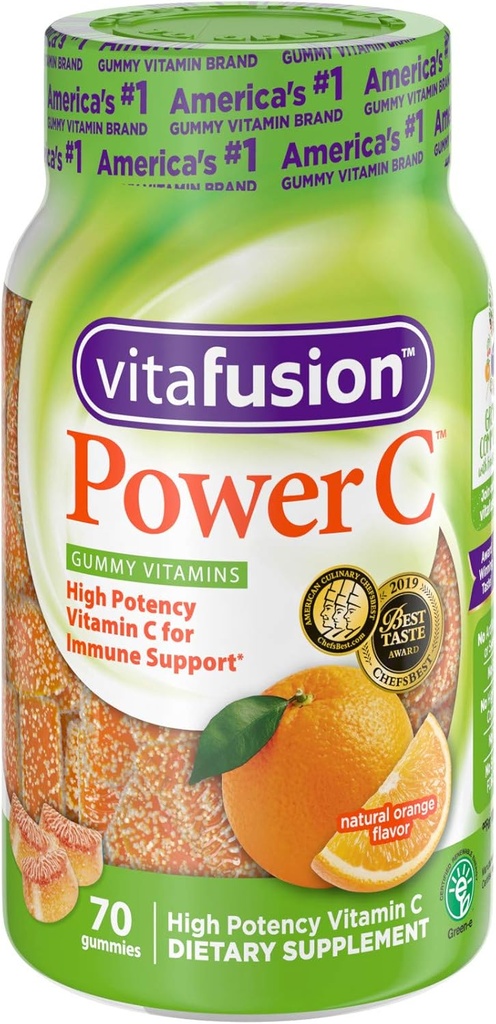 Vitafusion Power C Gummy Vitamīni, 70ct, iepakojumā pa 3