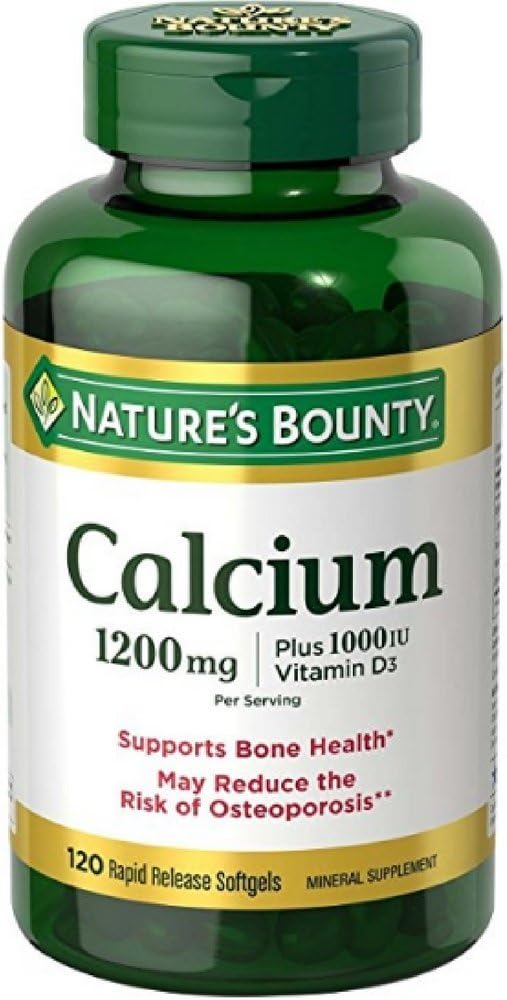 Dabas Bounty Calcium Plus vitamīns D 1200mg, 120 Softgels (iepakojums no 2)