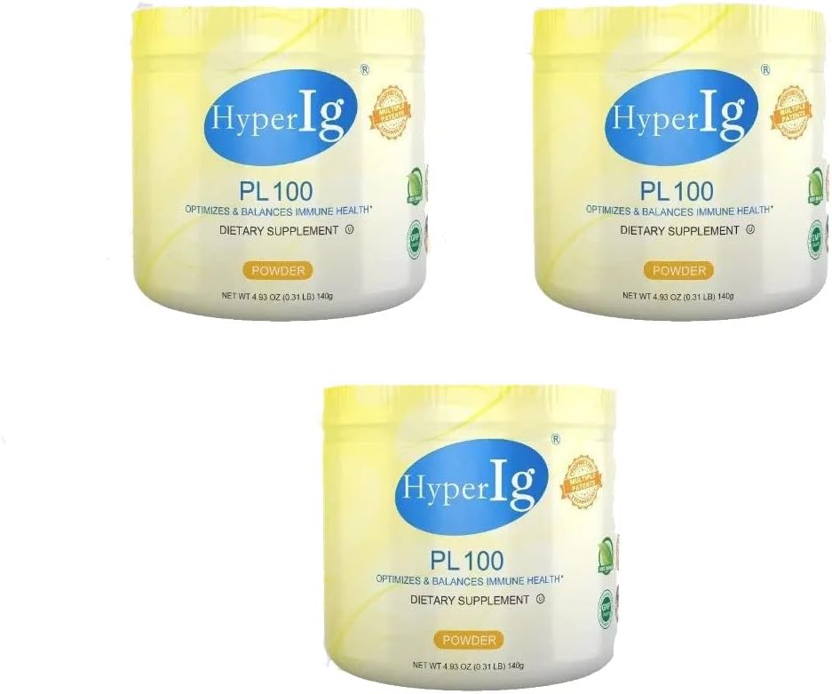 PL-100 olu proteīna pulveris, hiperimūnās olu piedevas, 140g - imūnā Boost, gremošanas veselība, locītavu kopšana, enerģija un muskuļu spēks, bez lipekļa 3 kanniņas