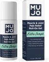 MUJO Extra Oomph – Quick Pain Relief Roll-On Gels + organiskais mentols + ICY Muskuļu reliefēšana + ātri iedarbojas mentols + alveja + arnika – locītavām un muguras sāpes – 3 fl oz