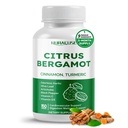 Citrus Bergamot 9-in-1 Formula - ar Cinnamon Turmeric Odorless Ķiploki, Olive Leaf, Artichoke - Ražots un pārbaudīts ASV