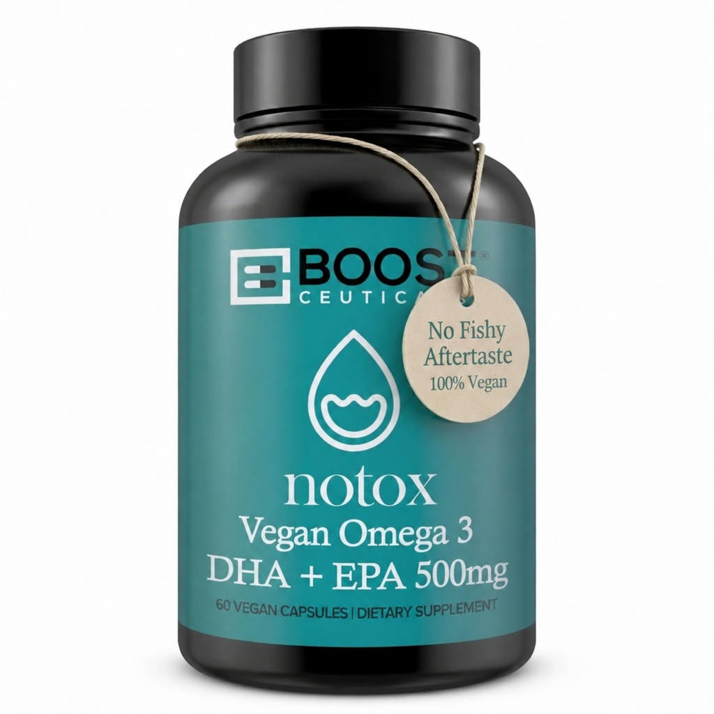 BoostCeutics Vegan Omega 3 Papildinājums 500mg Dha Epa Vegan Softgels - Nē Stearates Non GMO Gluten Free