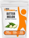 BulkSupplements.com Bitter Melon Extract Powder - Bitter Melon Addition, Bitter Gurd Extract - Herbal Addition, Gluten Free, 750mg per Serving, 250g (8.8 oz) (iepakojums no 1)