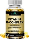 Max Strength vitamīns B-Complex + CoQ10 + vitamīns C – augstas potences dabas papildinājums enerģijai un vielmaiņas atbalstam – 120 softgels, 60 dienu piegādes