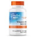Doktora labākais vitamīns D3 5 000 SV veseliem kauliem, zobiem, sirds un imūnās sistēmas atbalstam, bez GMO, bez lipekļa, bez sojas, 360 skaitīšanas (1. iepakojums)