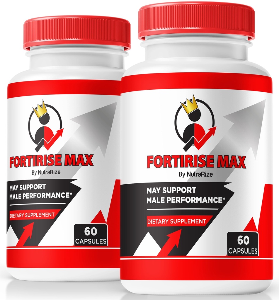(2 Pack) Fortirise Max, Official Fortirise Max vīriešiem - atbalsta izturību un enerģijas līmeni, visu dabas formula, lai atbalstītu veiktspēju un vispārējo veselību, Fortirise Max Pills Review (120 kapsulas)